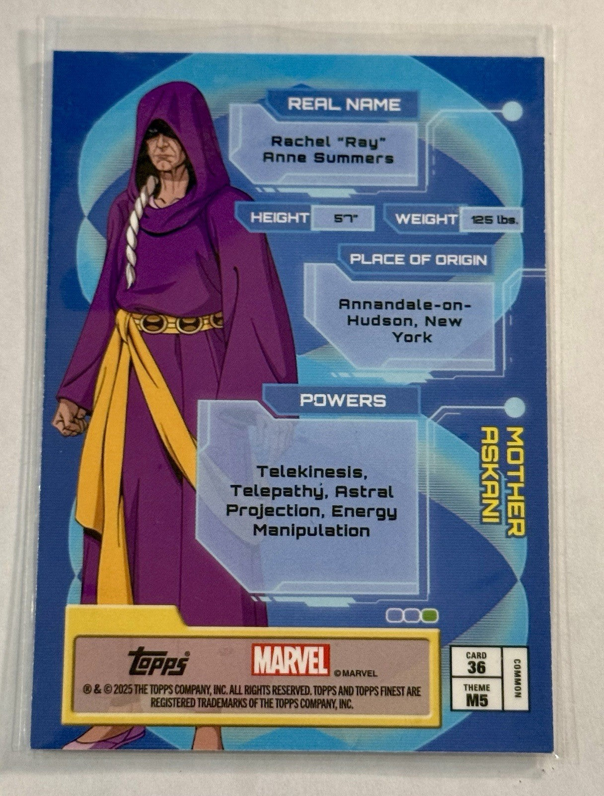 Mother Askani Topps Finest Masters Card # 36