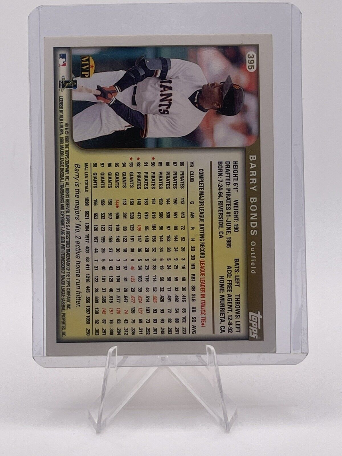 Barry Bonds 1999 Topps # 395