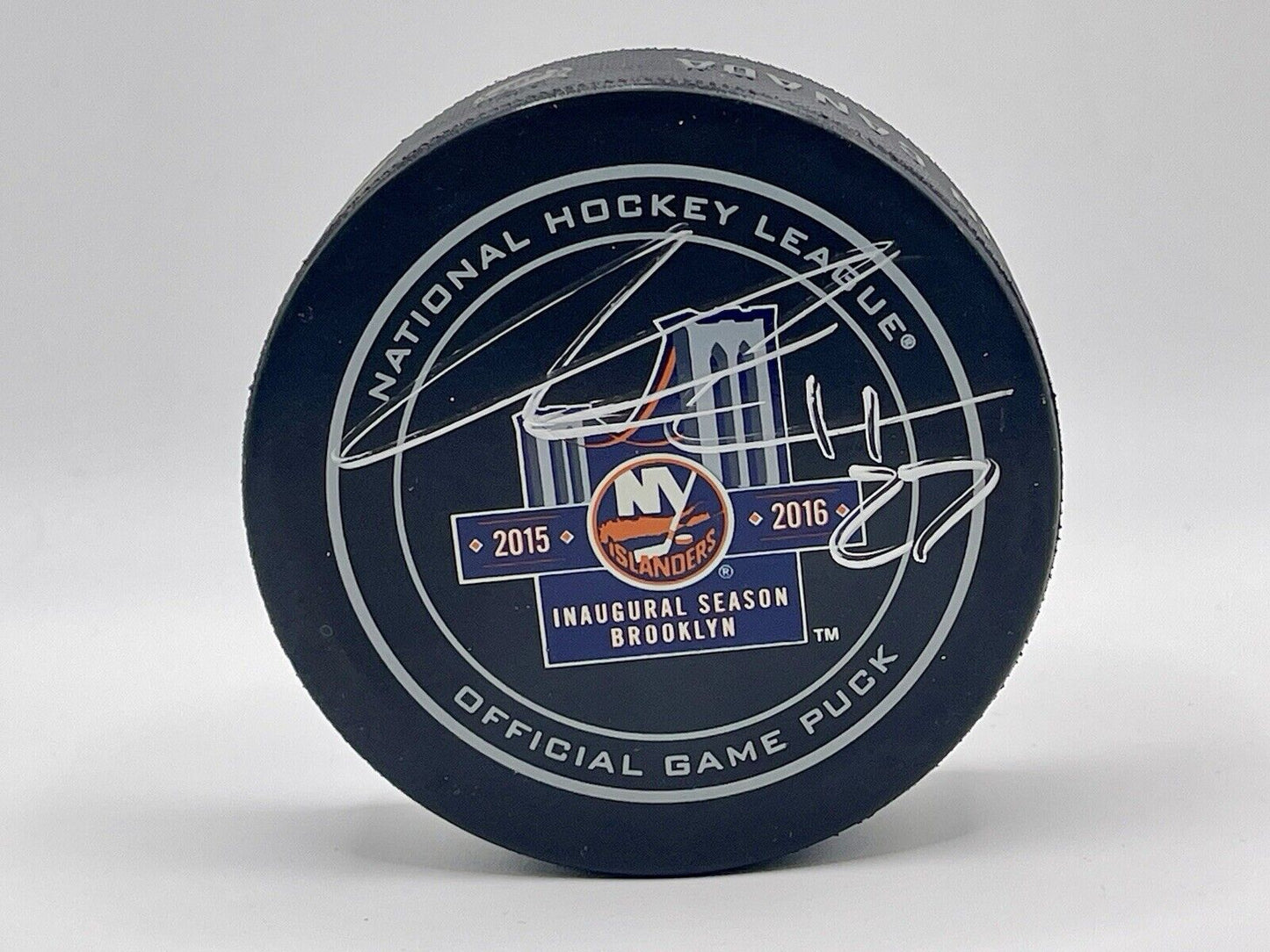 Anders Lee New York Islanders Captain Signed Autographed NHL Logo Puck