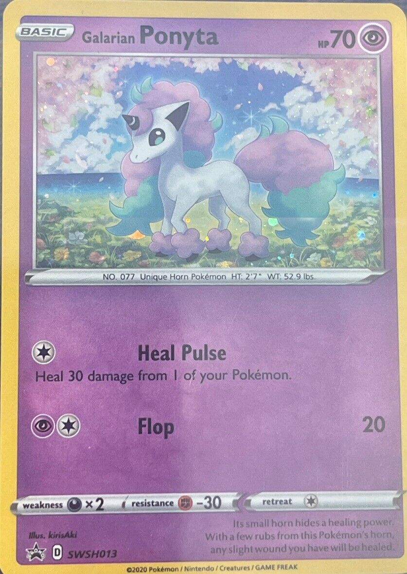 Galarian Ponyta SWSH013 Holo General Mills 25th Anniversary Black Star Promo