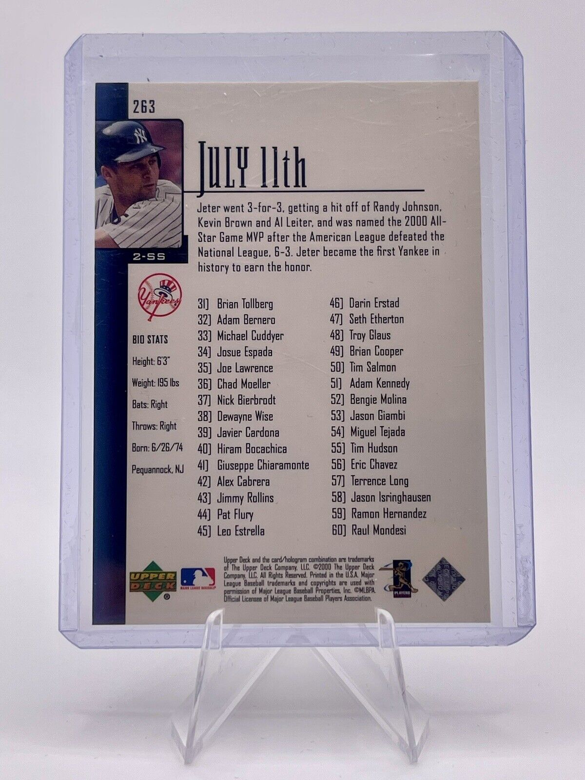 Derek Jeter 2001 Upper Deck #263