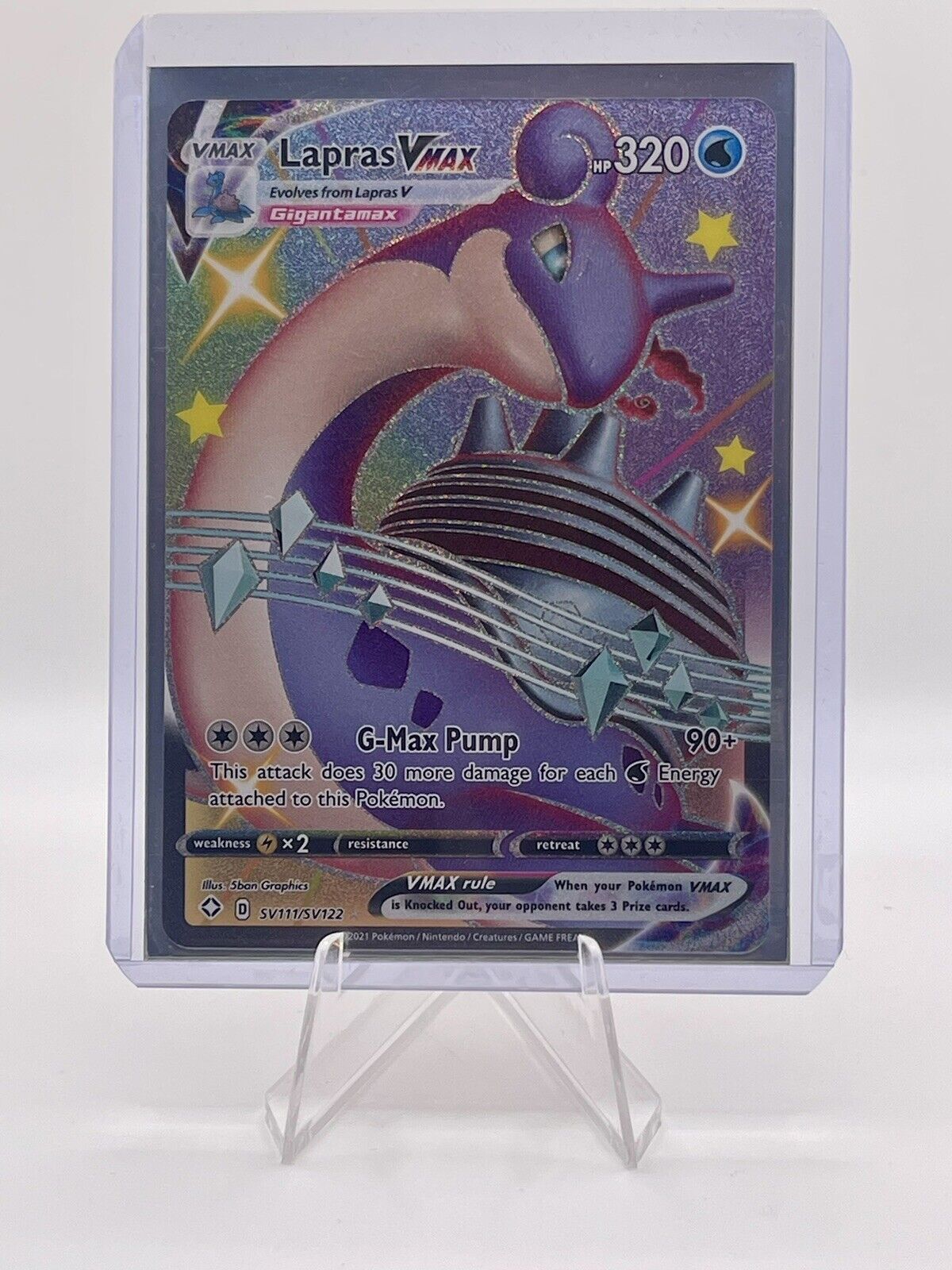 Lapras VMAX Shining Fates SV111/SV122 Holo Shiny Holo Rare