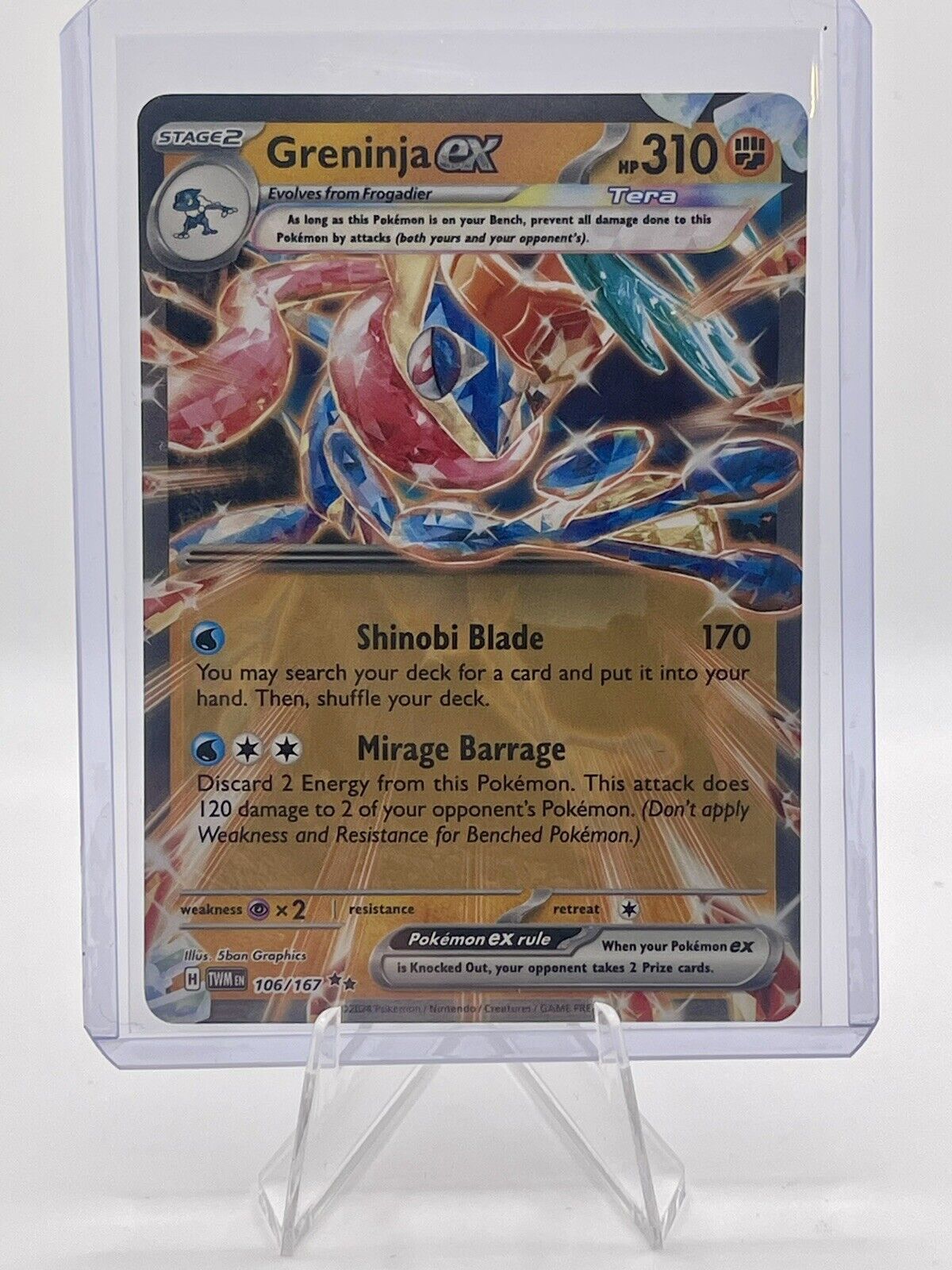 Greninja EX Scarlet & Violet Twilight Masquerade 106/167 Holo