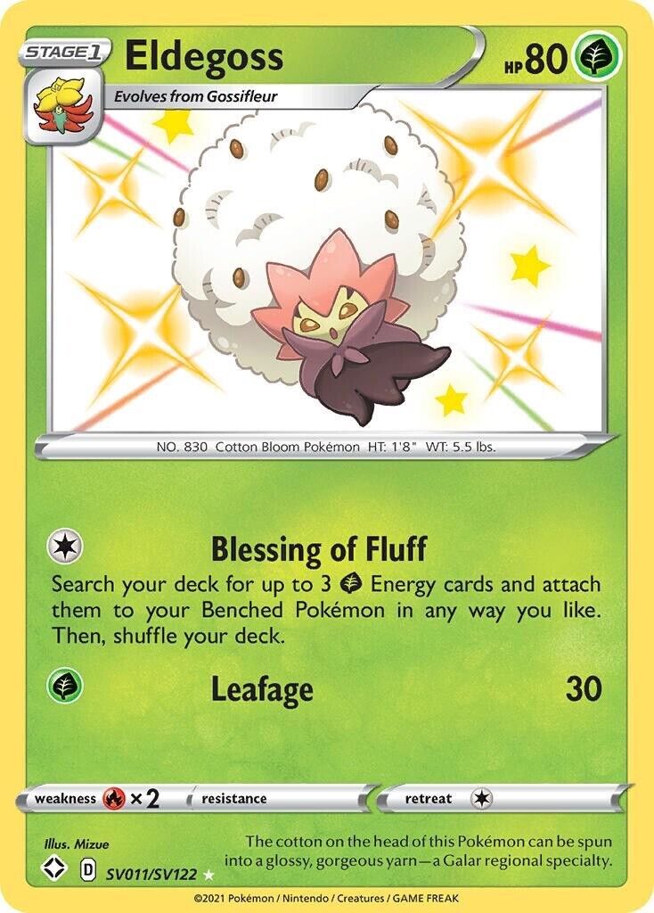Eldegoss Shining Fates SV011/SV122 Holo Shiny