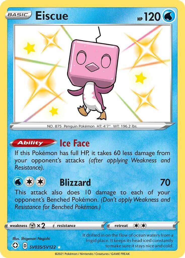 Eiscue SV035/SV122 Shining Fates Shiny Holo Foil Rare
