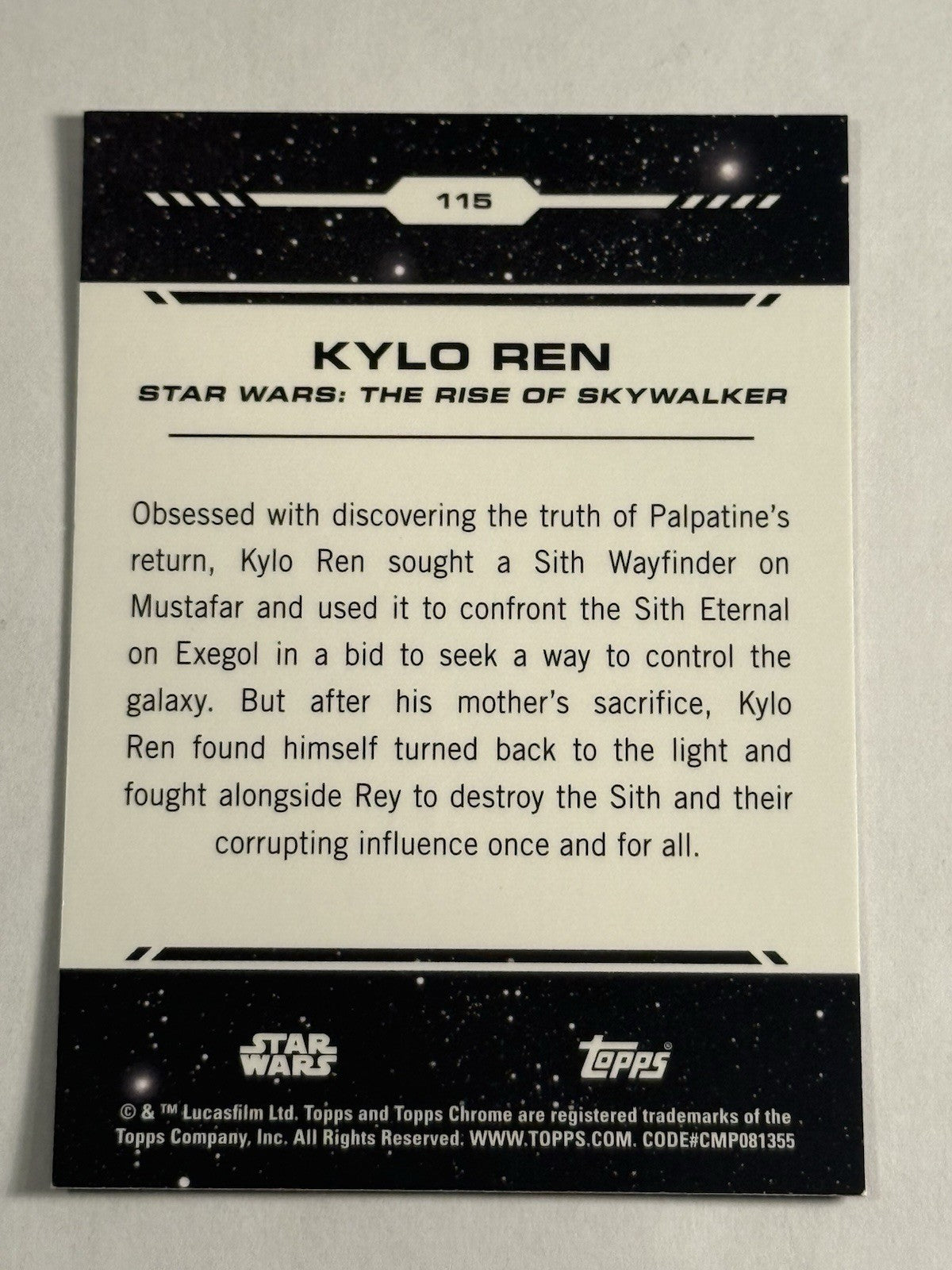 2024 Topps Chrome Star Wars Trading Card #115 Kylo Ren