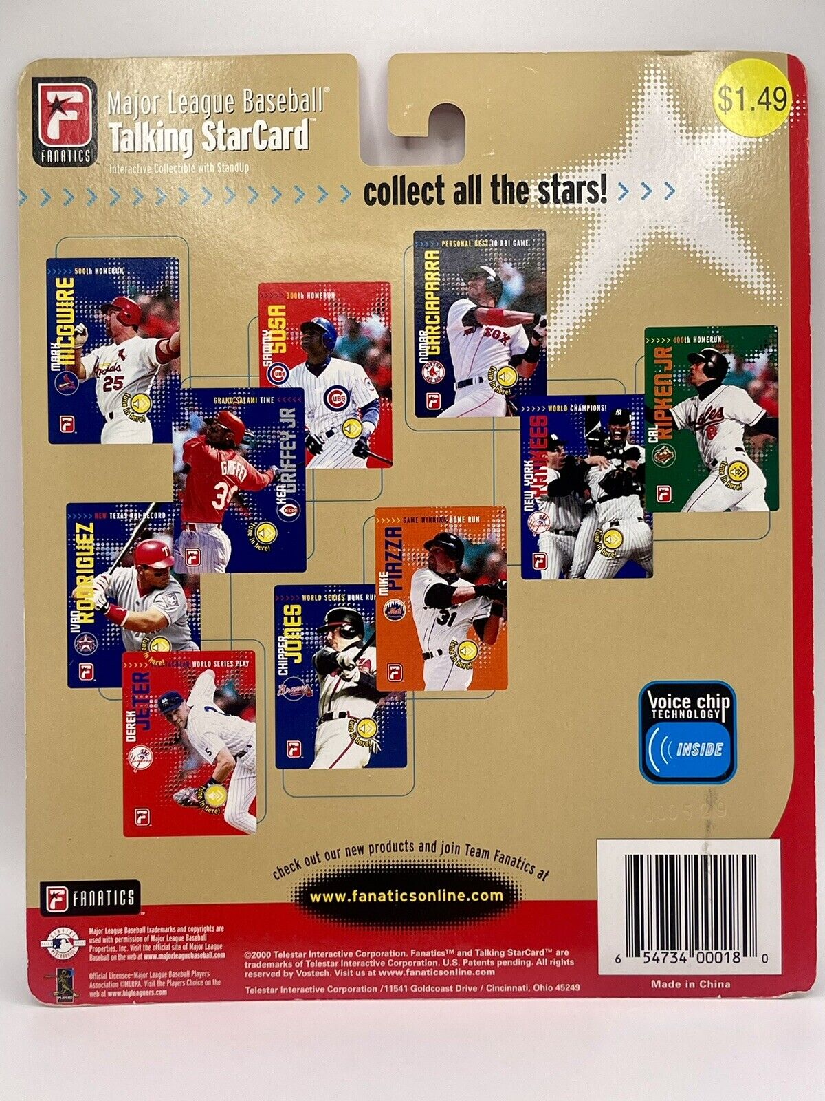 Sammy Sosa Talking Star Card