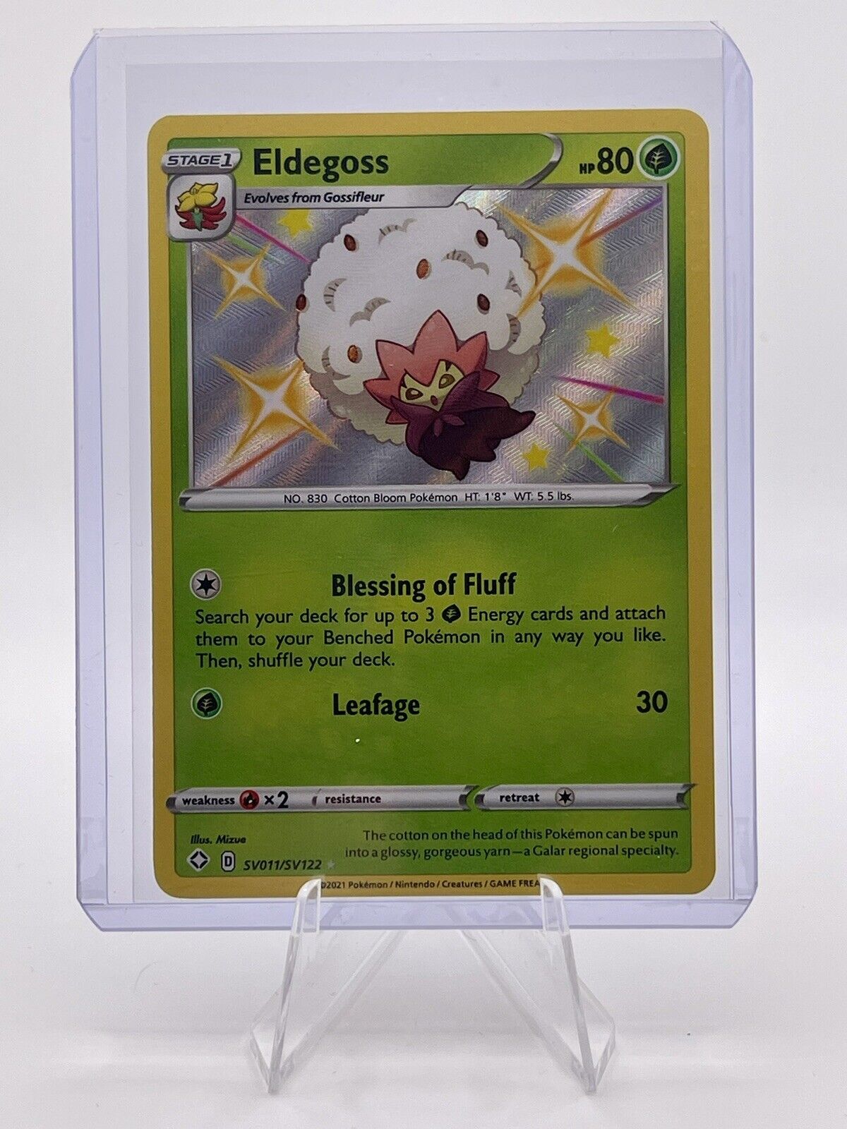 Eldegoss Shining Fates SV011/SV122 Holo Shiny