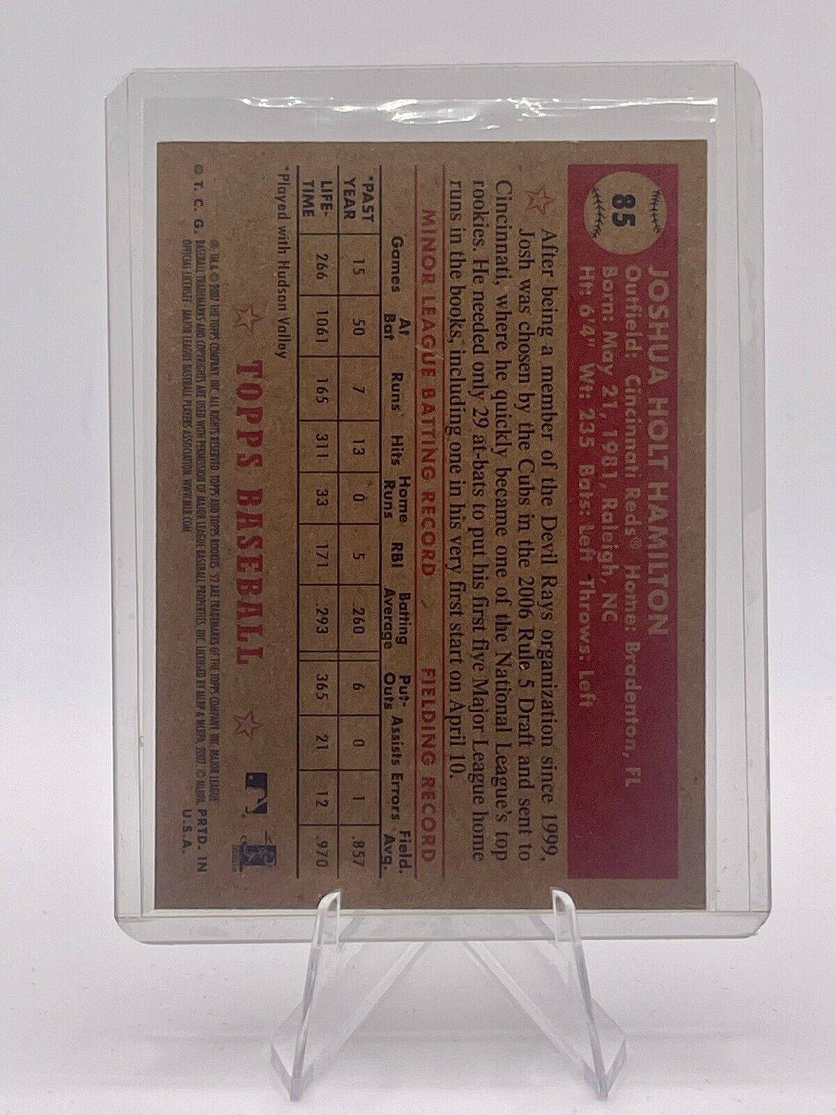Josh Hamilton Topps Rookie 1952 Edition Cincinnati Reds #85
