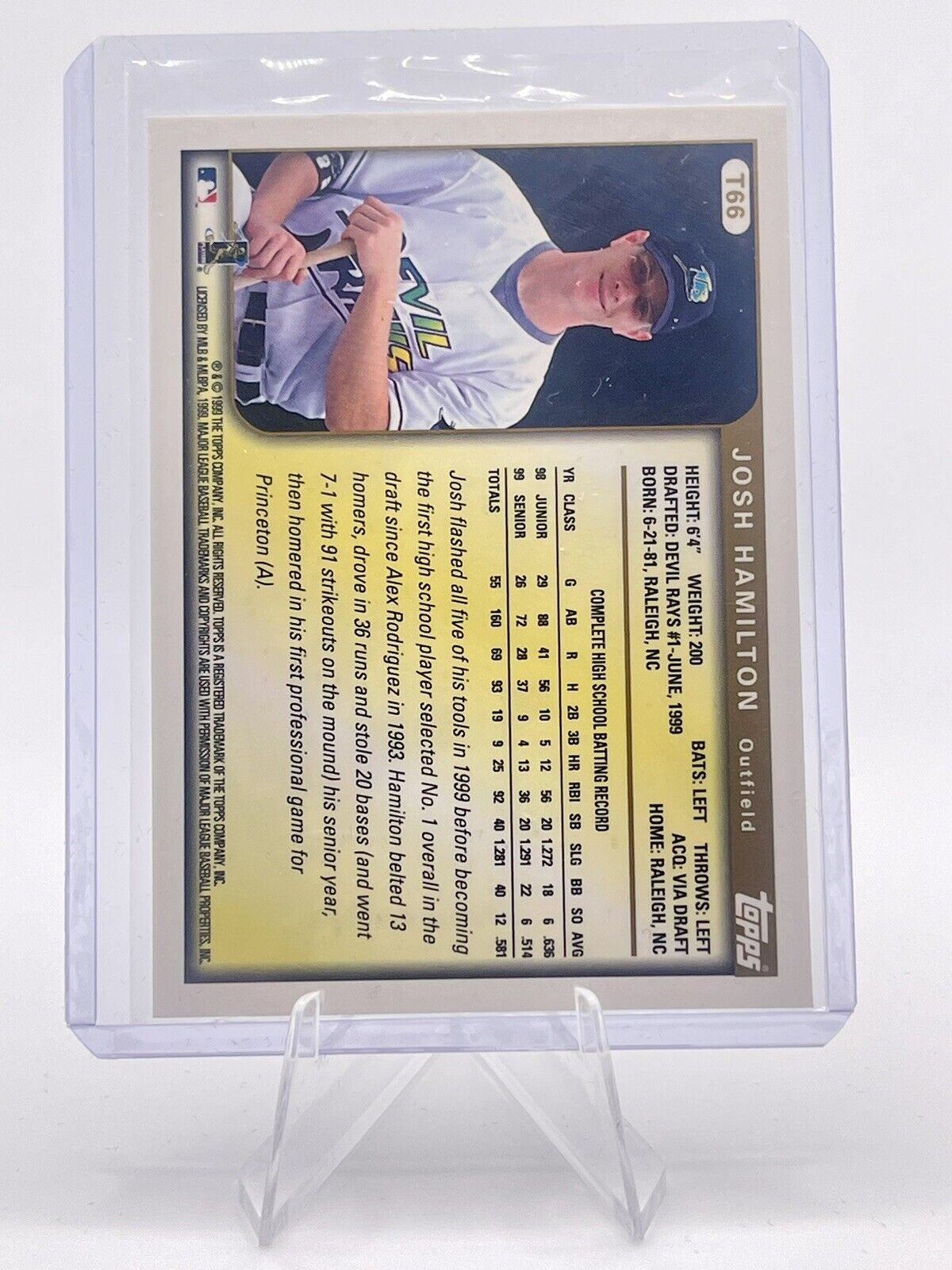 1999 Topps Traded #T66 Josh Hamilton Rookie Card