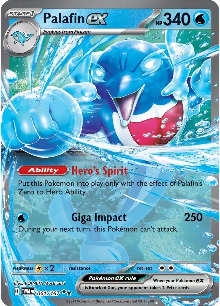 Palafin EX 061/167 Twilight Masquerade Double Rare Pokemon