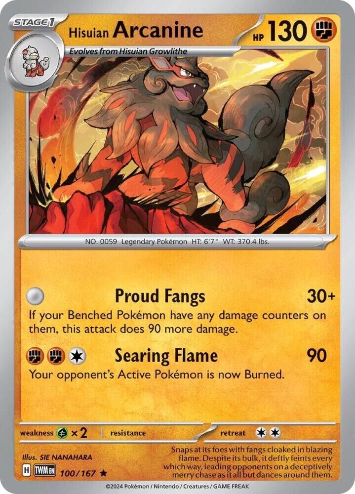 Hisuian Arcanine Holo #100/167