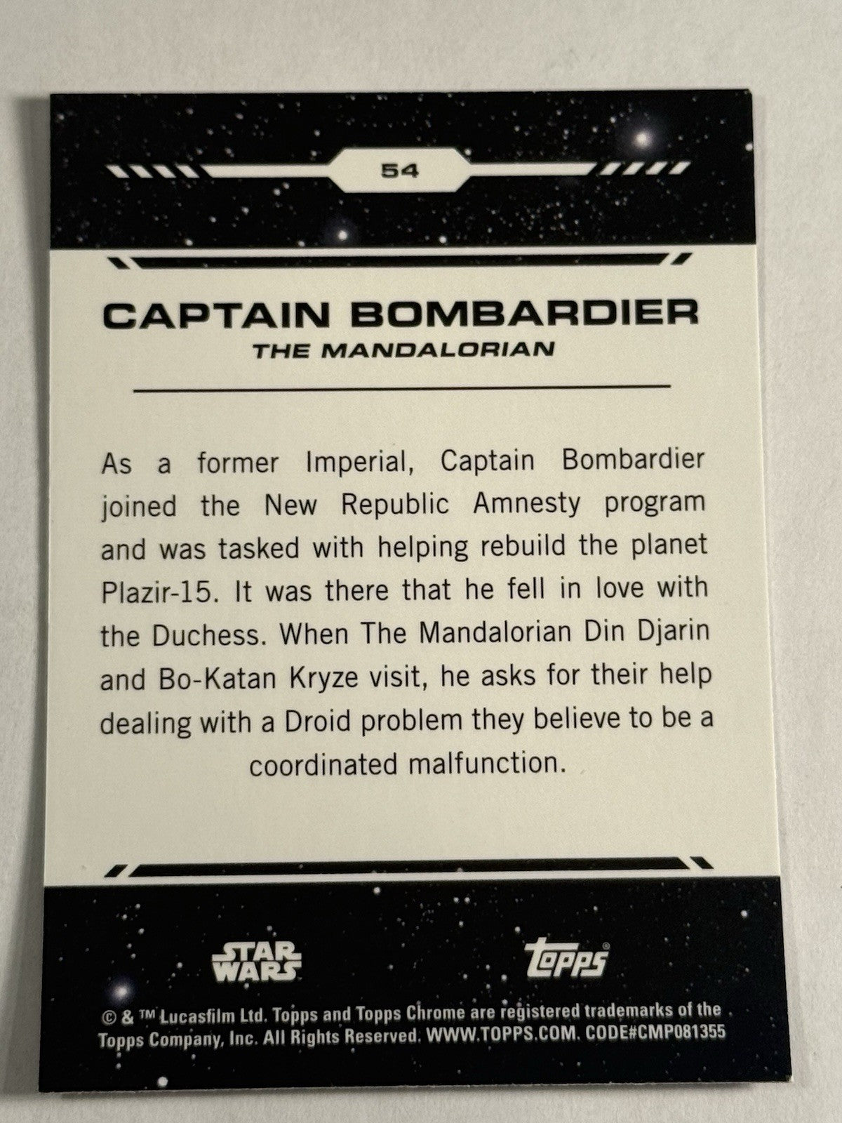 Captain Bombardier - 2024 Topps Chrome Star Wars #54