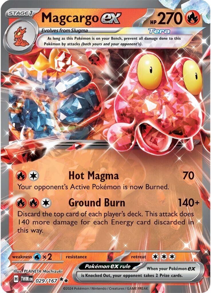 Magcargo ex 029/167 Twilight Masquerade Scarlet & Violet Double Rare