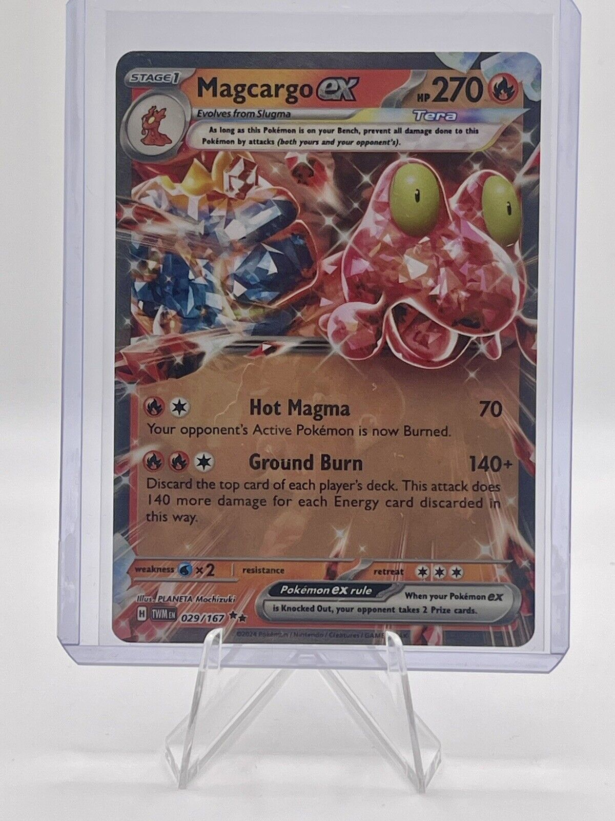 Magcargo ex 029/167 Twilight Masquerade Scarlet & Violet Double Rare