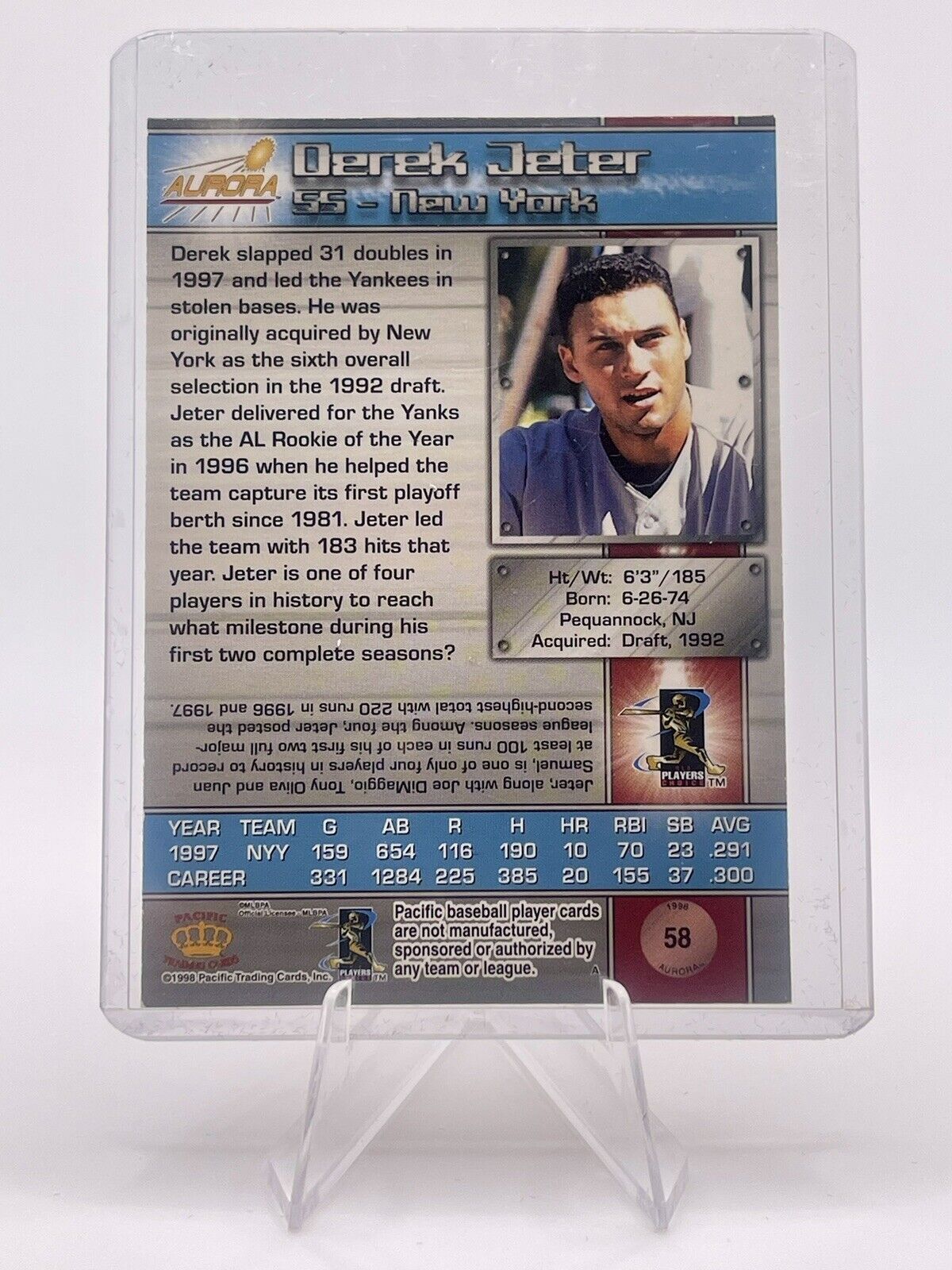 Derek Jeter 1998 Pacific Aurora