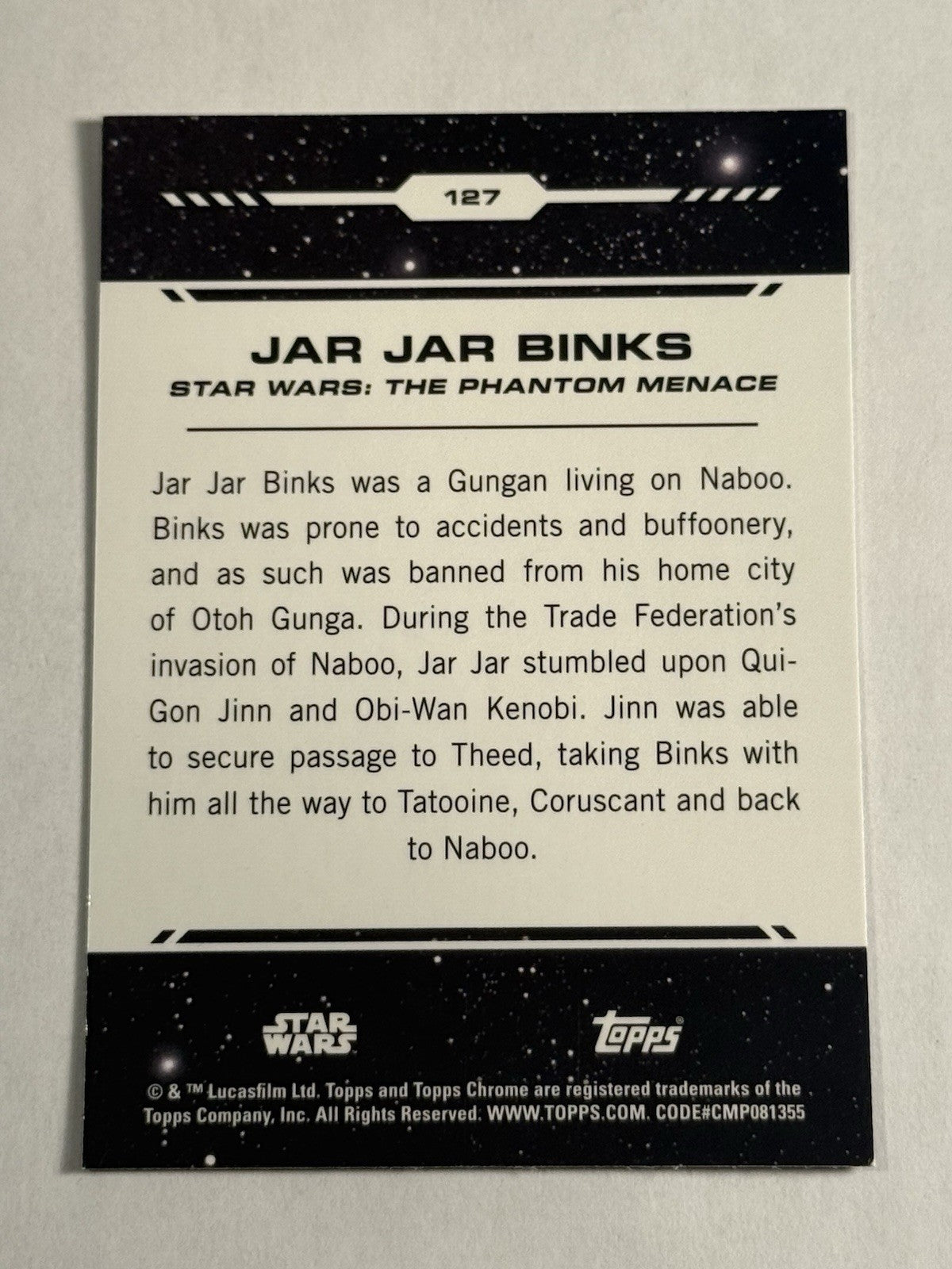 2024 Topps Chrome Star Wars Base - #127 Jar Jar Binks