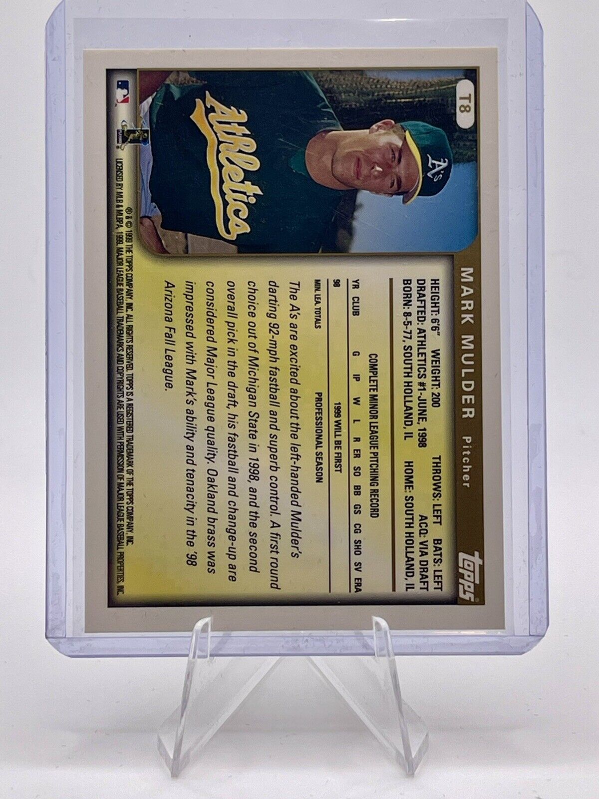 Mark Mulder 1999 Topps Traded Rookie Card #T8
