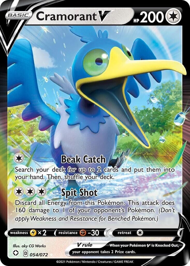 Cramorant V - 054/072 - Pokemon Shining Fates Sword & Shield Ultra Rare