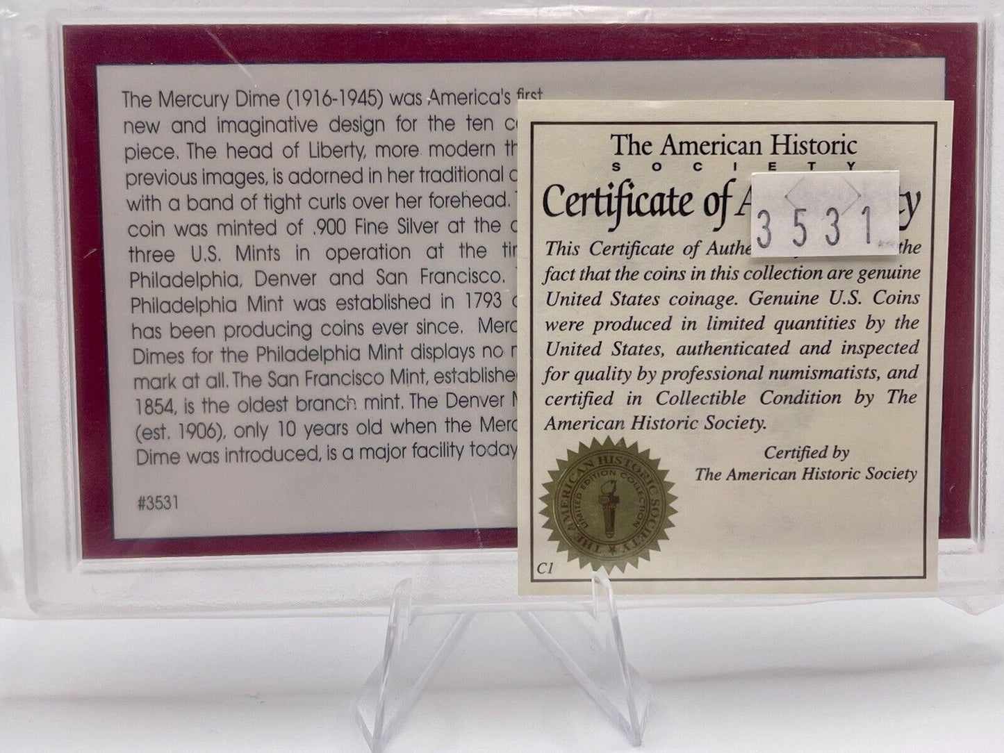 Silver Mercury Dime Mint Mark Collection #3531