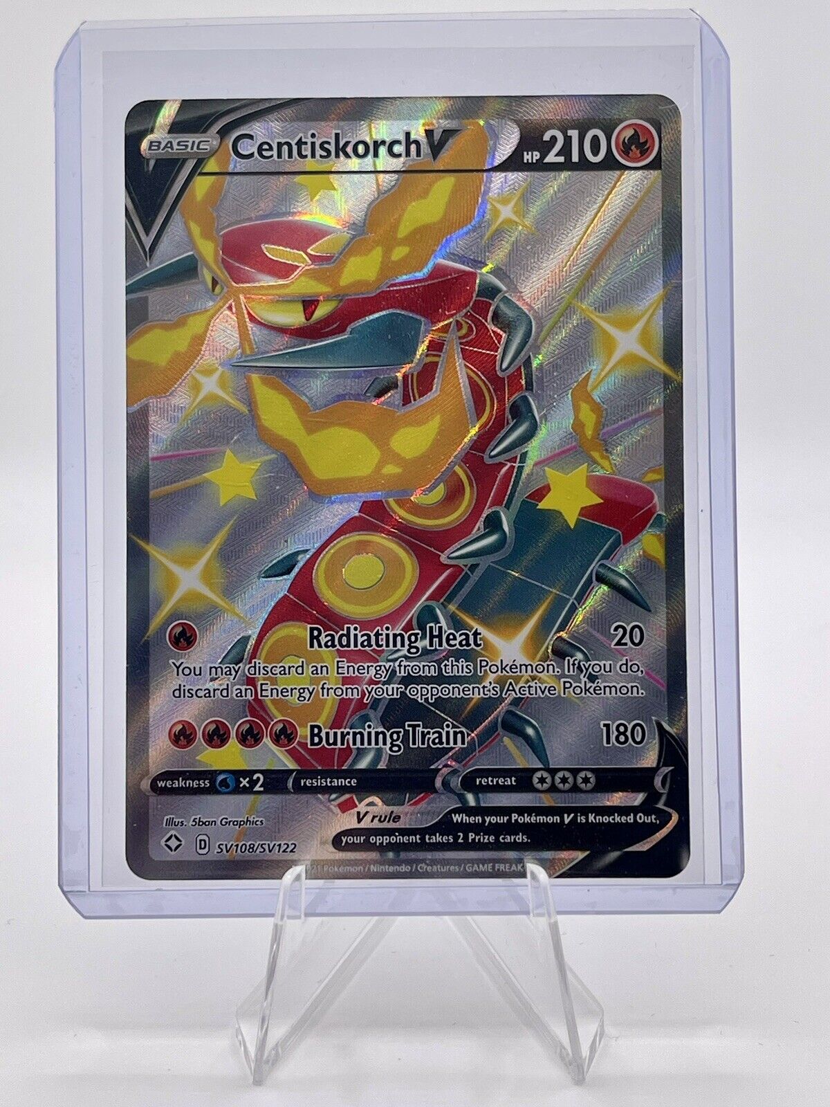 Centiskorch V Shining Fates SV108/SV122 Holo Ultra Rare