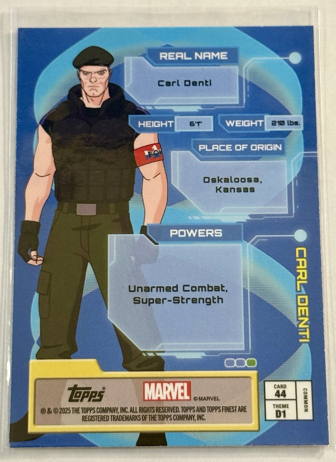 Topps Finest Carl Denti Card 44