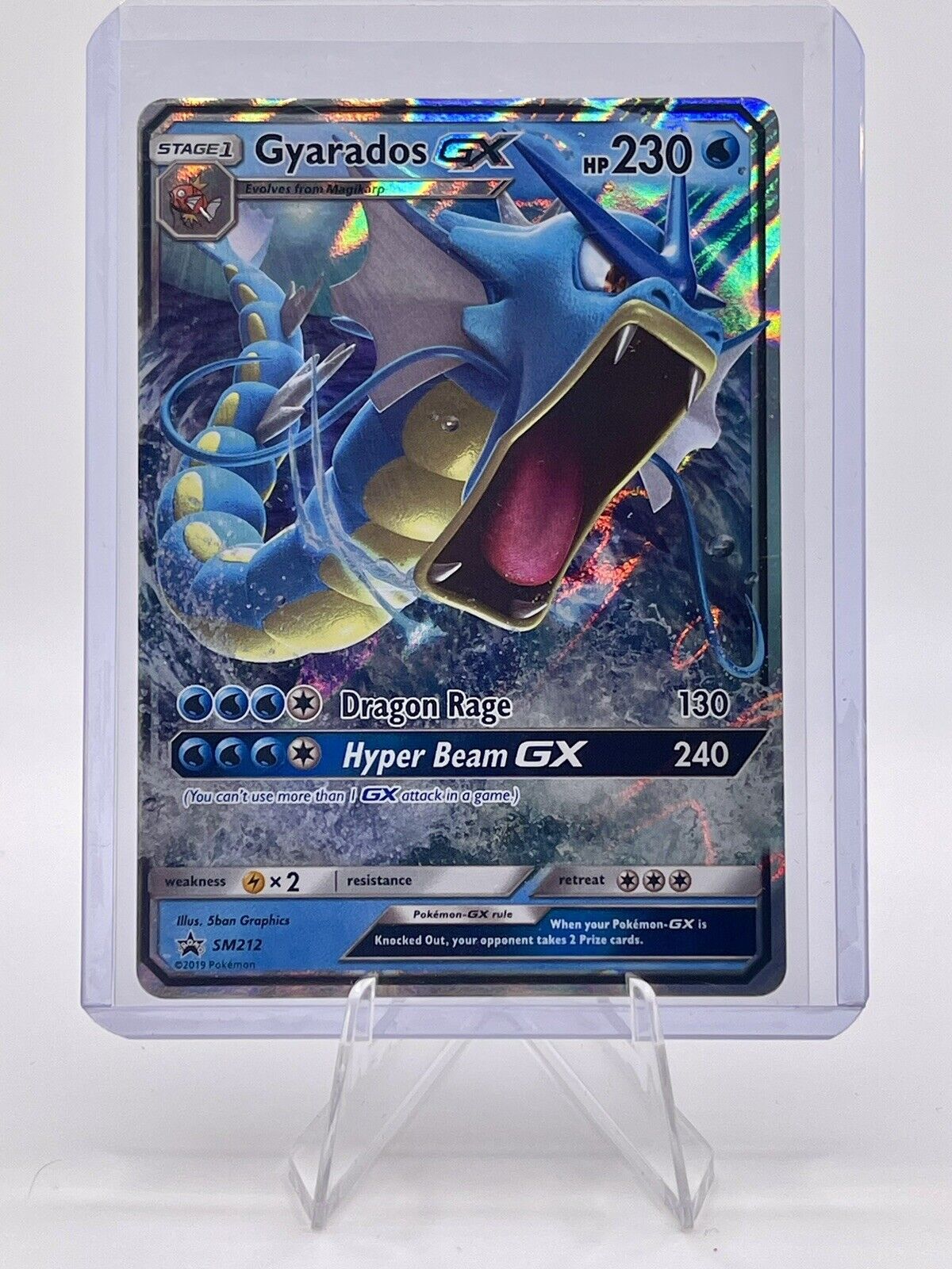Gyarados GX SM212 Black Star Promo Ultra Rare Holo Pokemon TCG Card NM