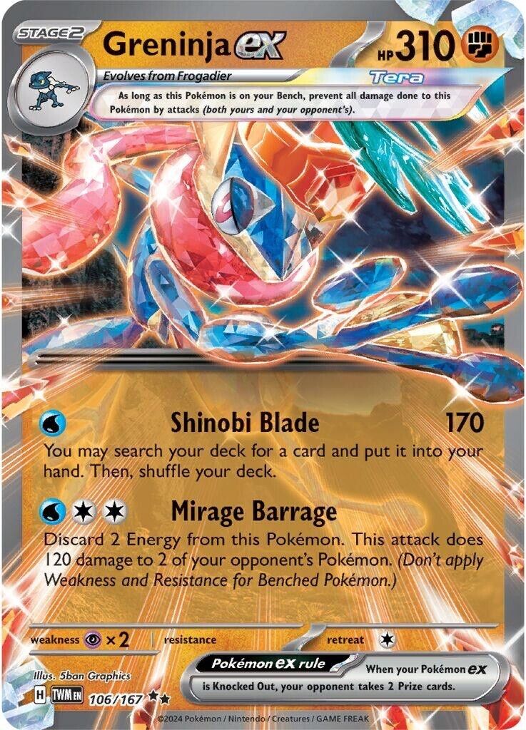 Greninja EX Scarlet & Violet Twilight Masquerade 106/167 Holo