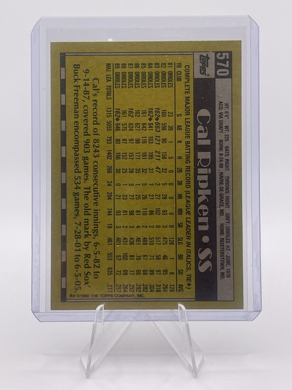 Cal Ripken 1990 Topps #570