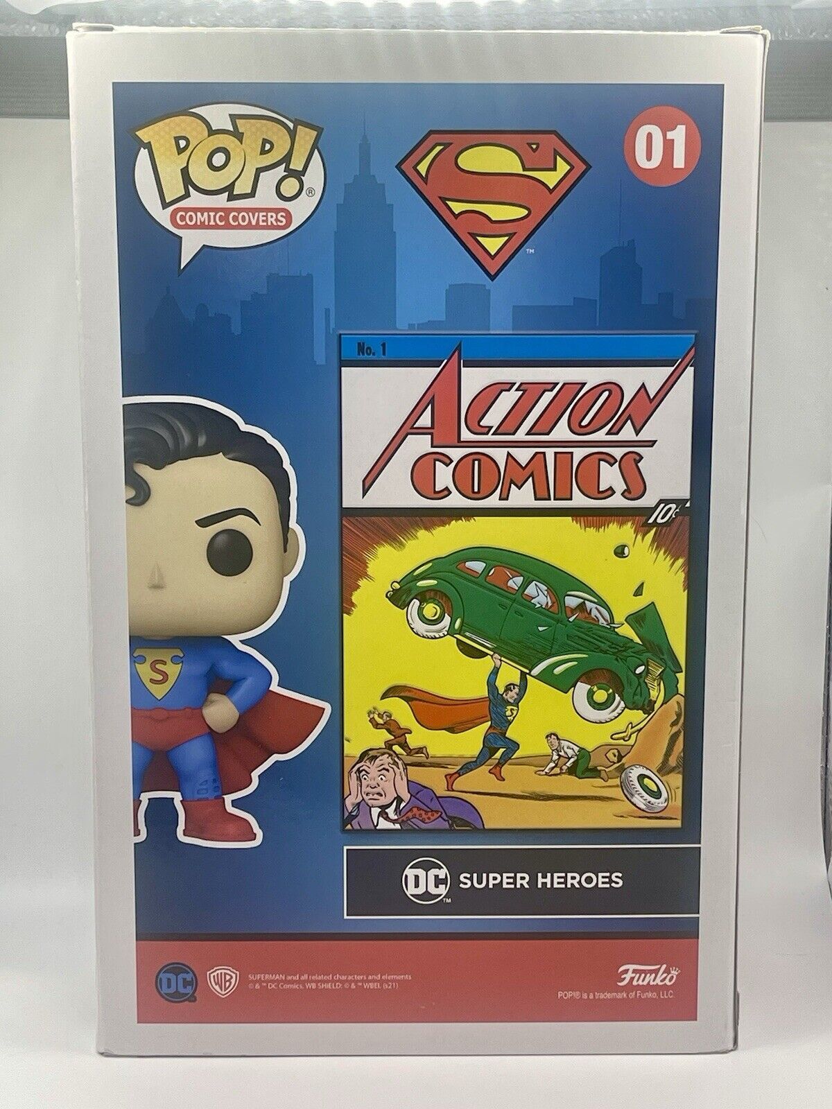 Funko Pop! Comic Book Cover with Case: DC Universe - Superman #01