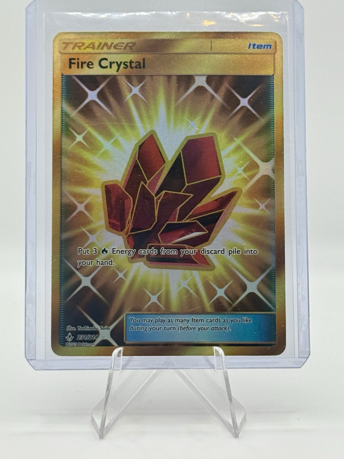 Fire Crystal (Secret) 231/214 Sm-Unbroken Bonds Holo