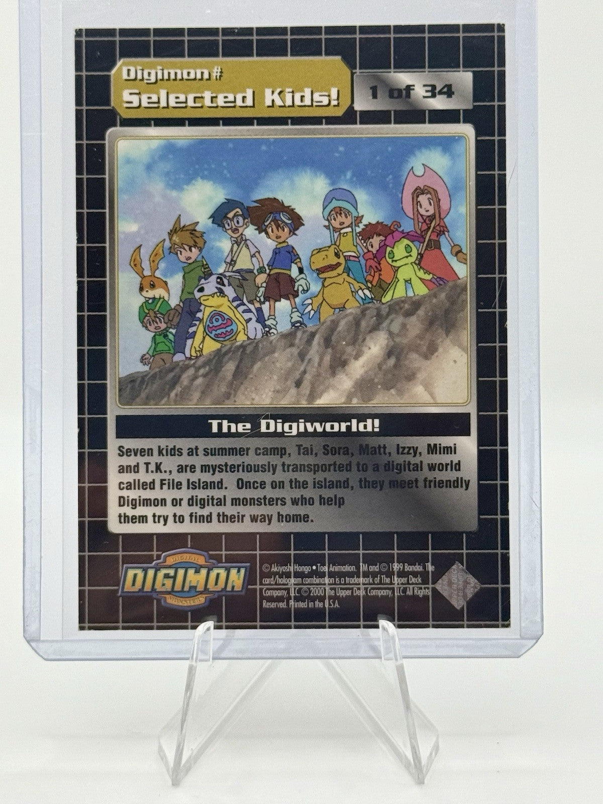 Digimon Upper Deck Selected Kids #1 of 34 Holo Rare Series 1 Bandai 1999