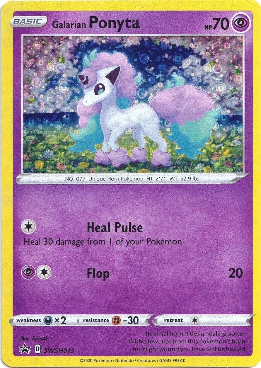 Galarian Ponyta SWSH013 Holo General Mills 25th Anniversary Black Star Promo