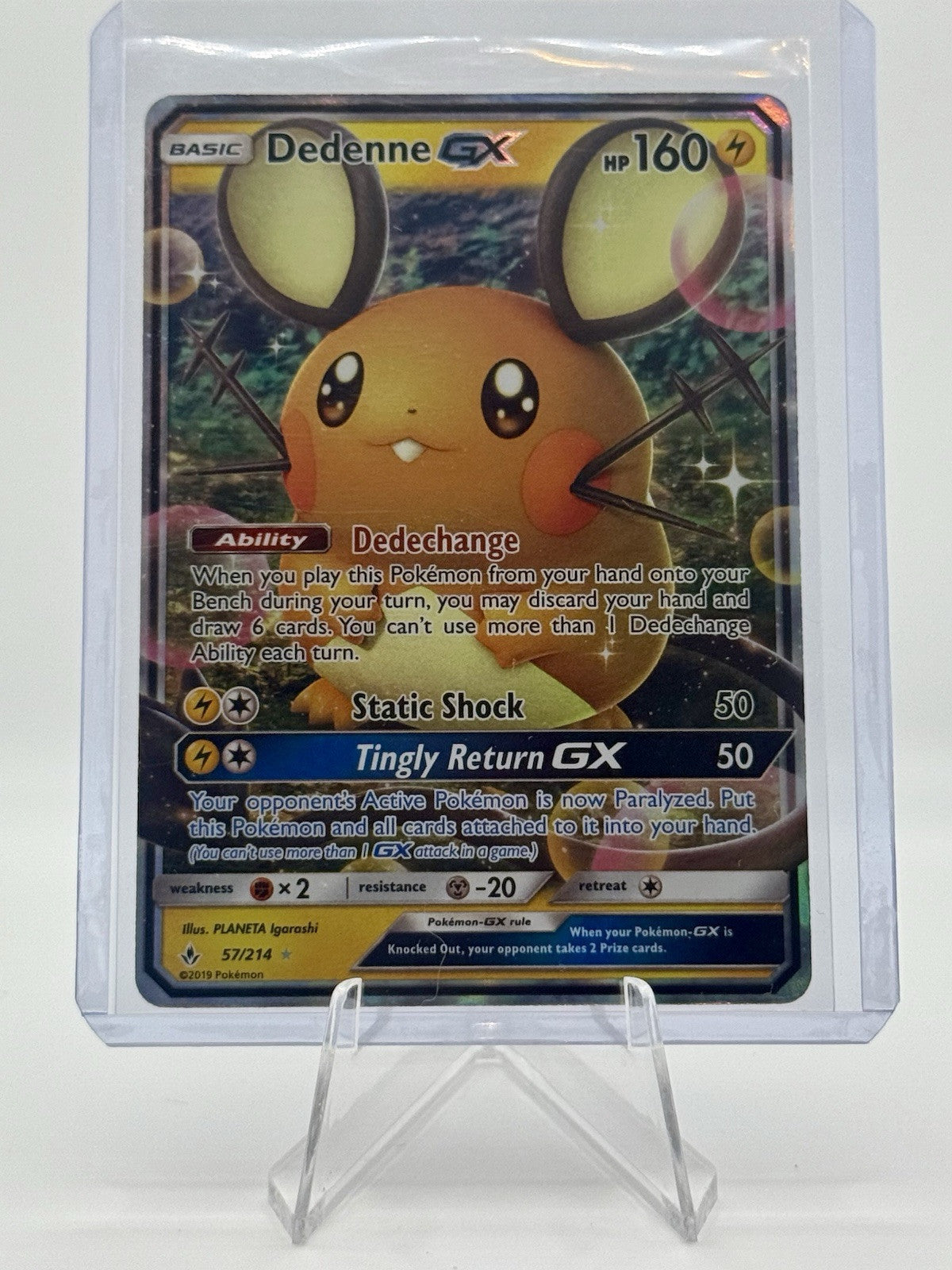 Dedenne GX 57/214 Sm-Unbroken Bonds Holo
