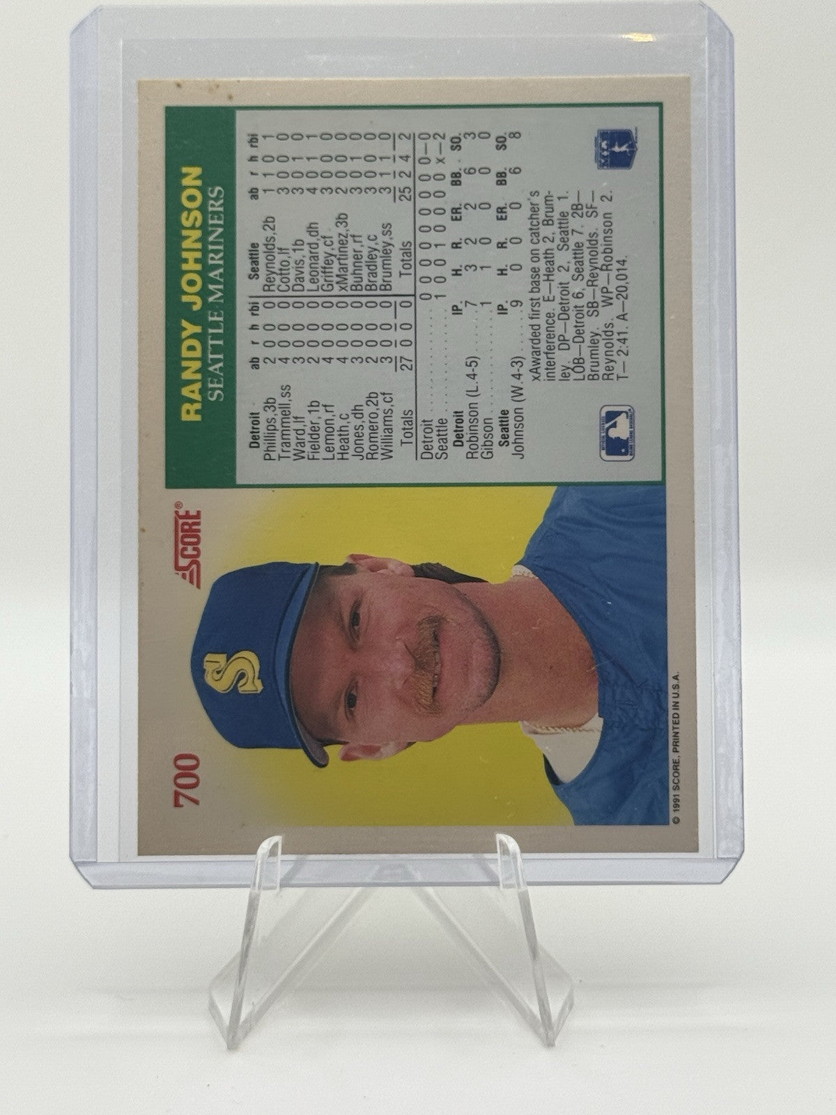 1991 Score - #700 Randy Johnson