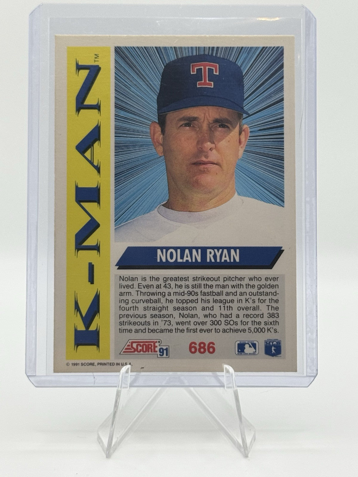 1991 Score - #686 Nolan Ryan