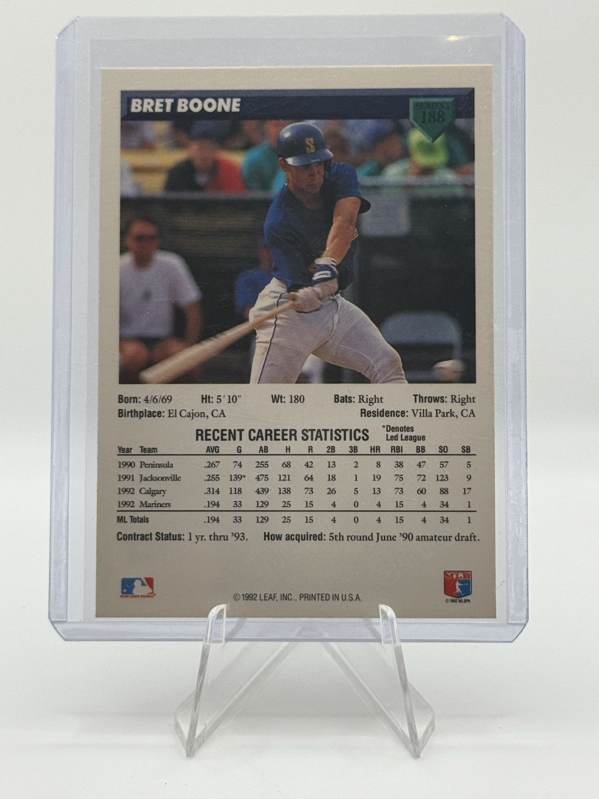 1993 Donruss - #188 Bret Boone