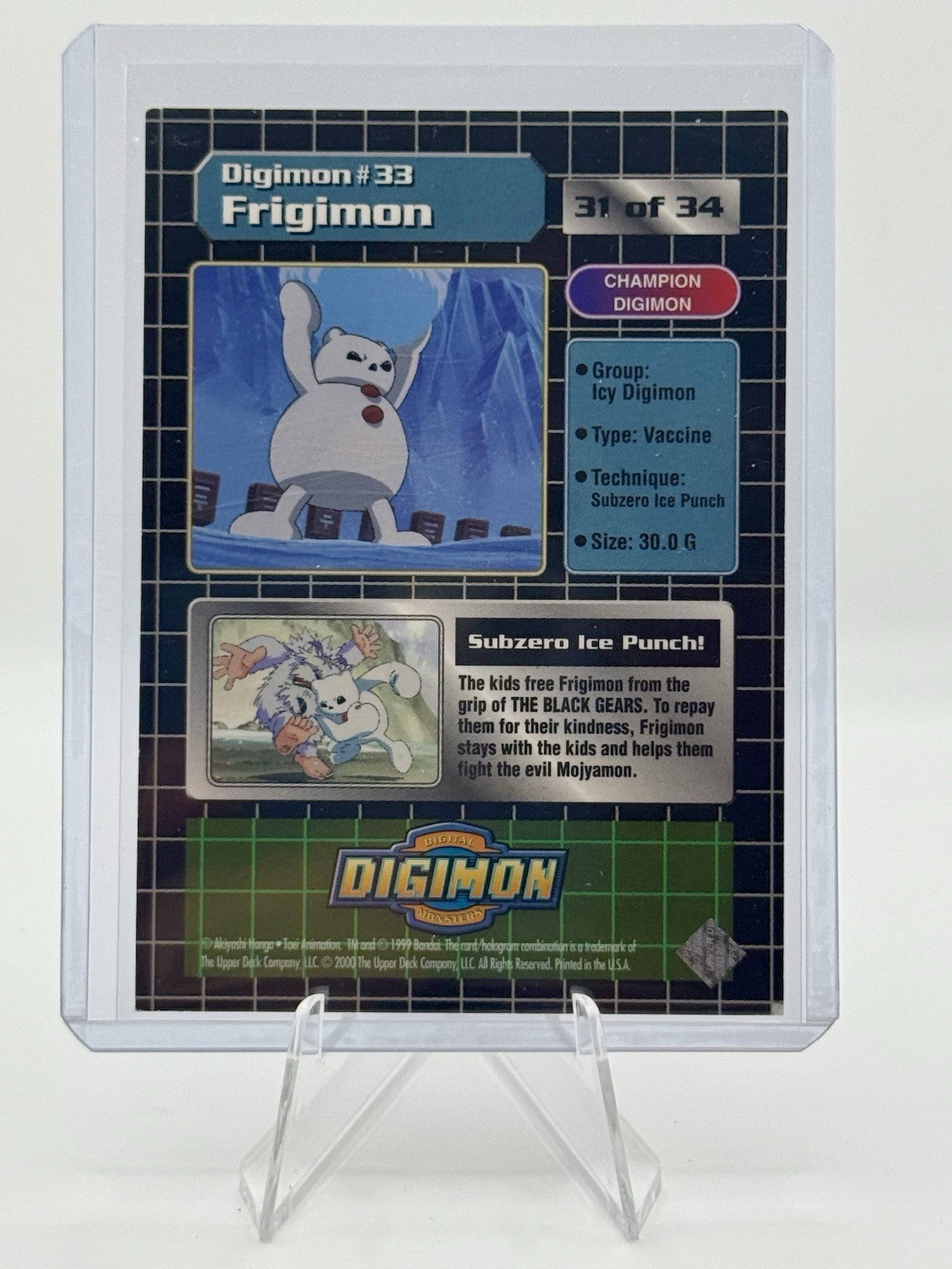 Digimon 2000 Upper Deck Champion FRIGIMON 31 of 34