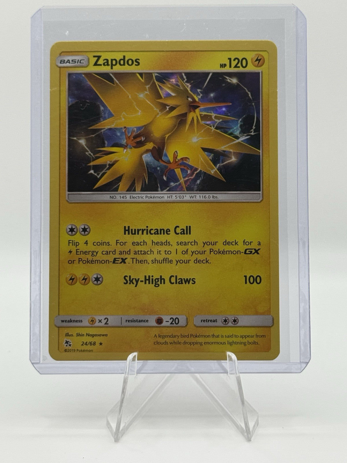 Zapdos 24/68 Hidden Fates Holo