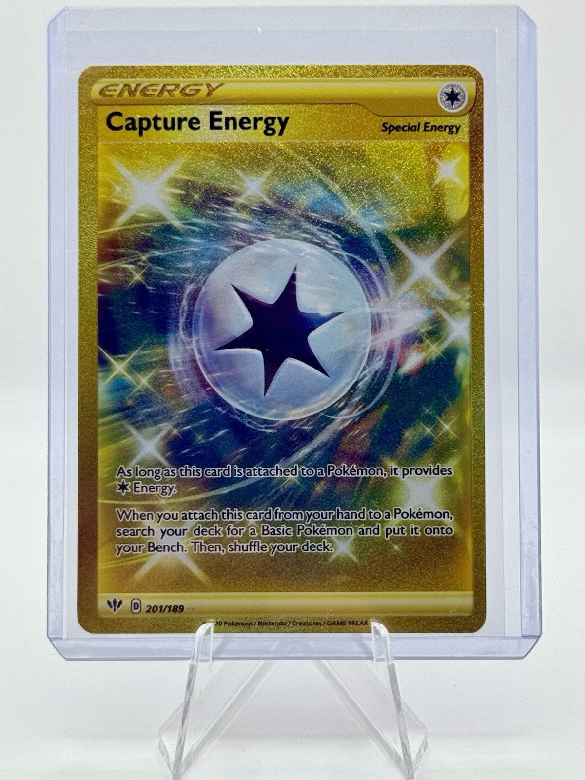 Capture Energy (Secret) 201/189 Swsh03: Darkness Ablaze Holo