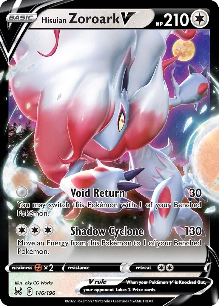 Hisuian Zoroark V 146/196 Swsh11: Lost Origin Holo