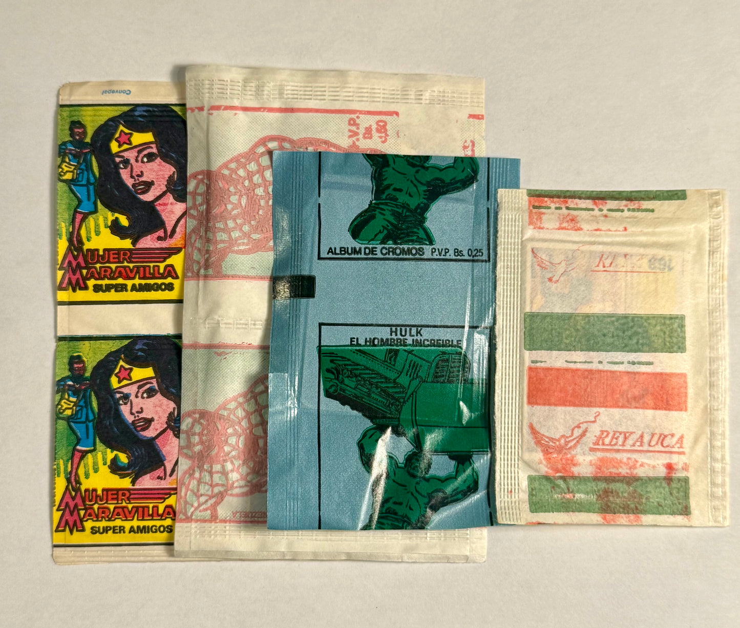 6-Pack Vintage Sticker Card Mystery Mega Bundle (Marvel, DC, Rambo & More)