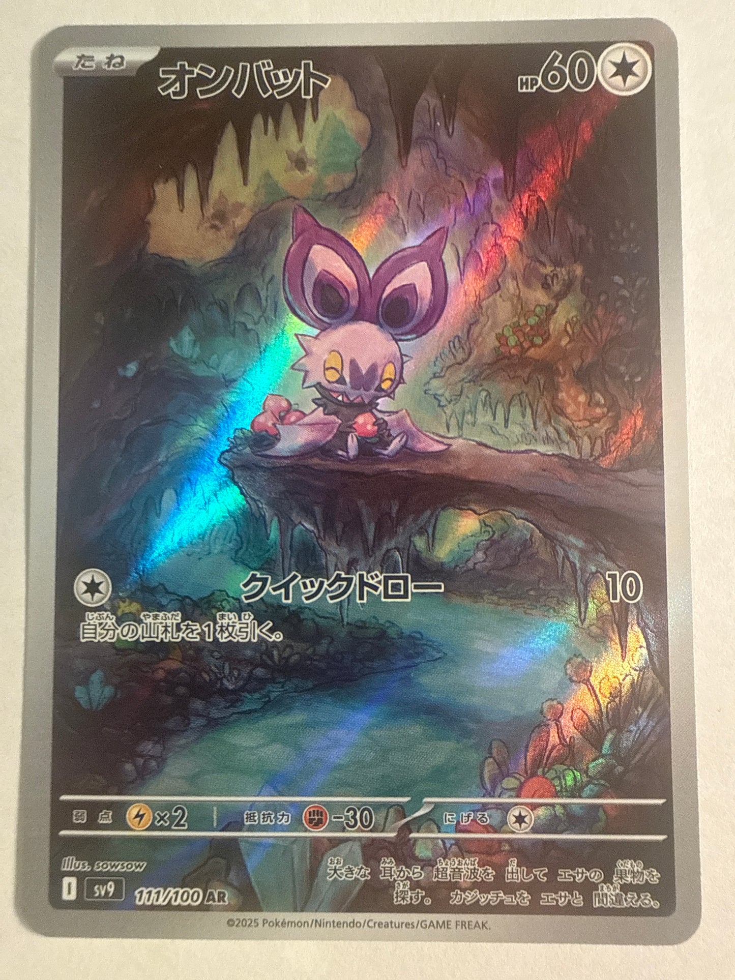 Pokémon TCG Noibat 111/100 AR Battle Partners Japanese Art Rare