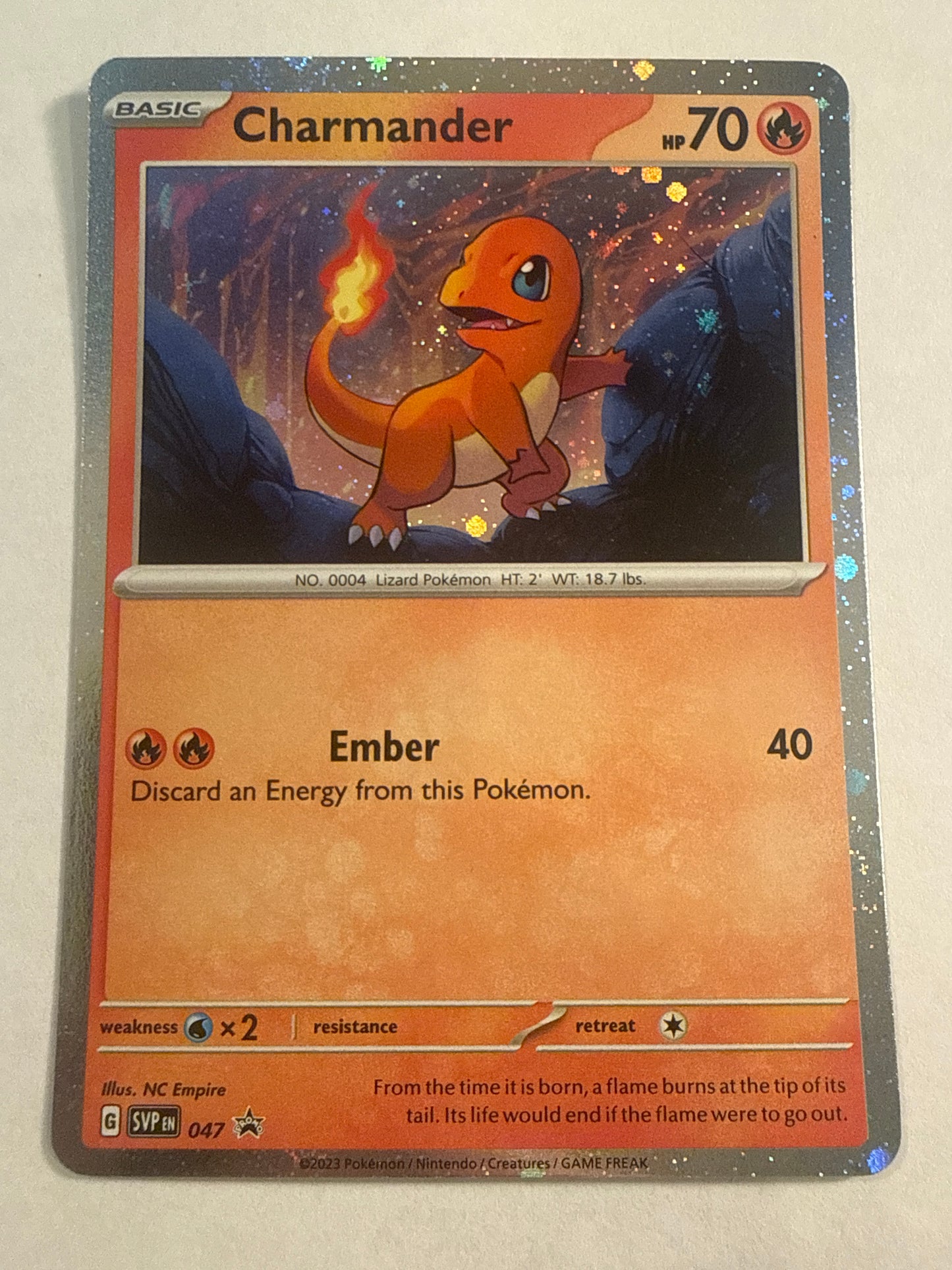 Pokémon TCG Charmander SVP 047 Black Star Promo 151 Poster Collection Cosmos Holo