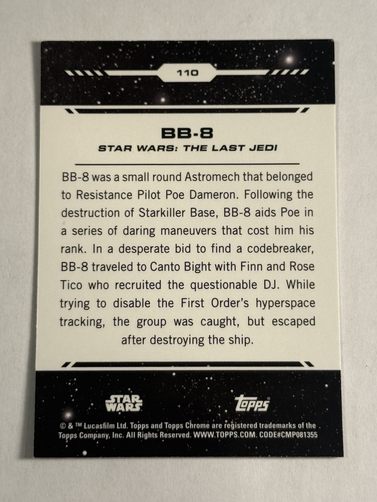 BB-8 2024 Topps Chrome Star Wars #110 The Resistance
