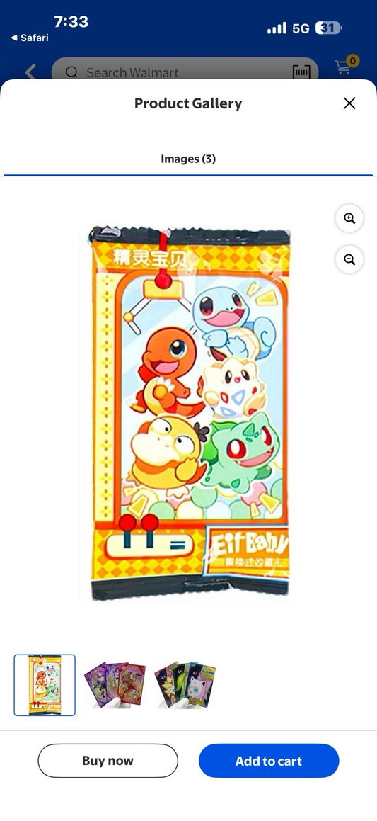 Pokemon Eif-baby Booster Pack Sealed - Chinese - 3 Cards 