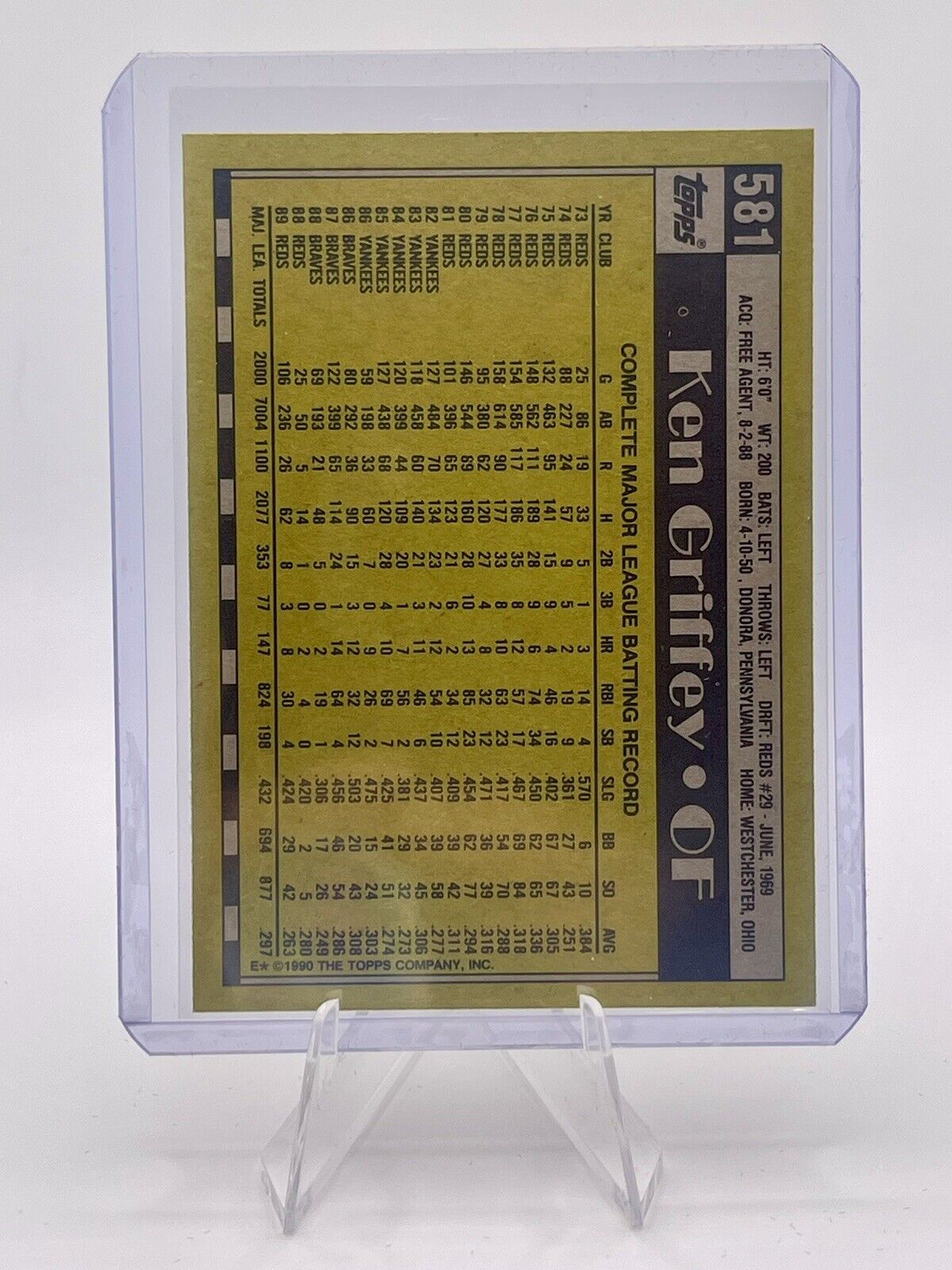 Ken Griffey Topps 1990 #581