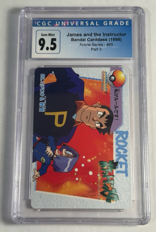 James & Instructor #85 Pokemon Japanese 1998 Carddass 9.5 CGC