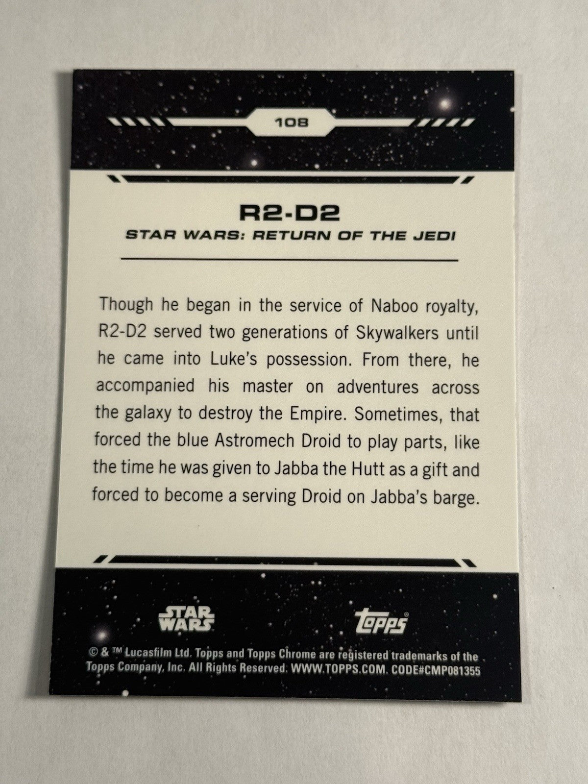 R2-D2 2024 Topps Chrome Star Wars #108