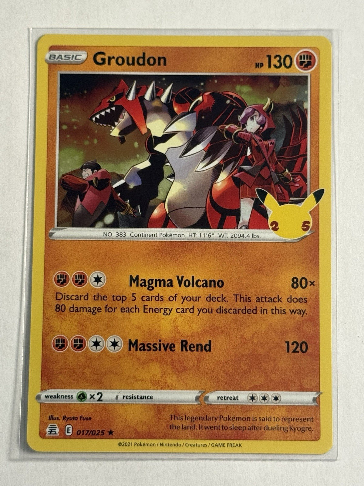 Groudon 017/025 Celebrations Holo